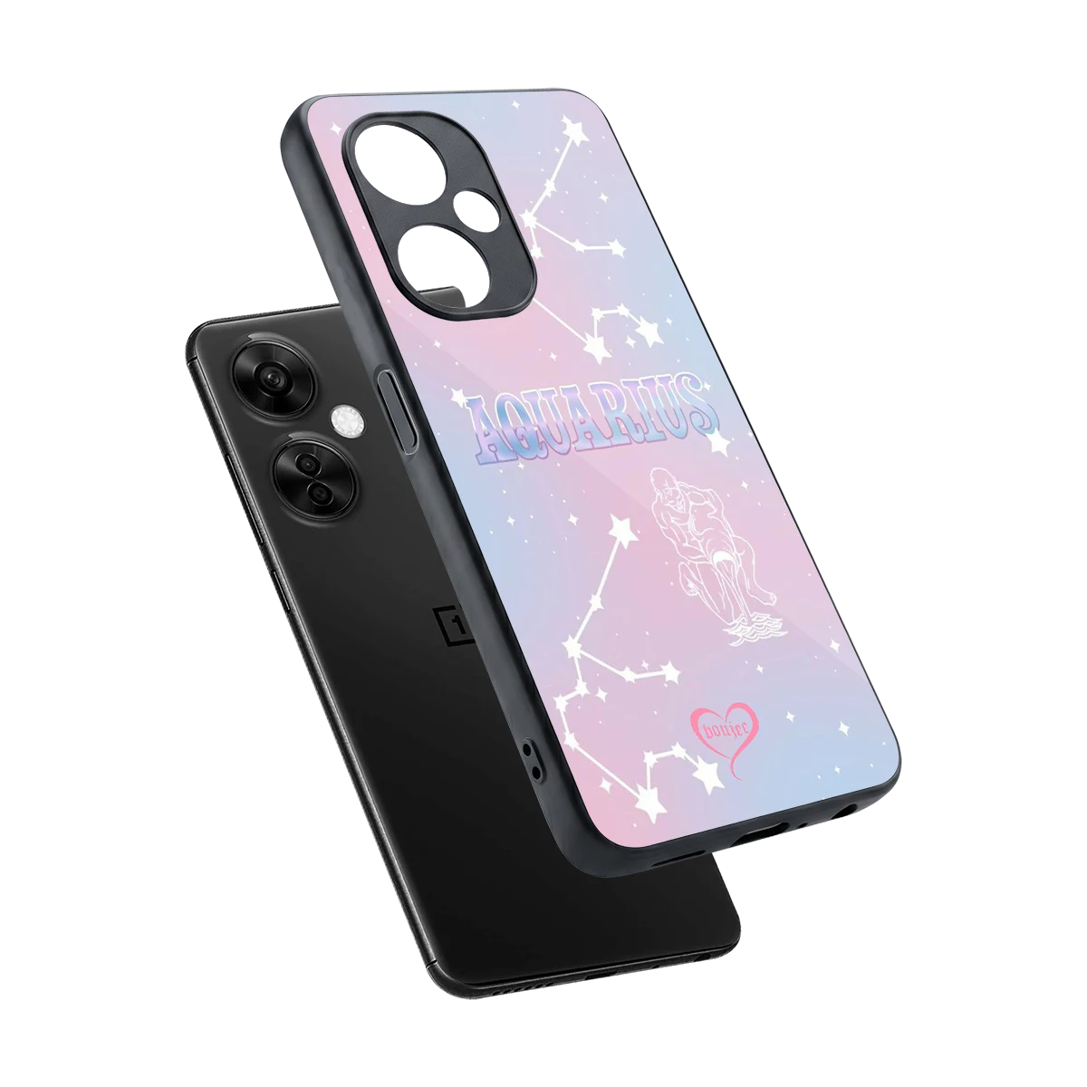 Aquarius Aura sleek oneplus nord ce 3 lite cover with tempered glass back and TPU edges