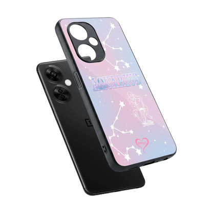Aquarius Aura sleek oneplus nord ce 3 lite cover with tempered glass back and TPU edges
