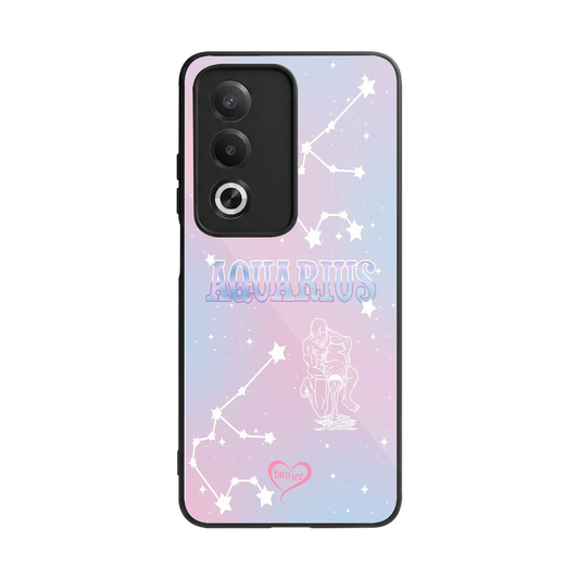 Aquarius Aura back phone cover | glass case for oppo a3 pro