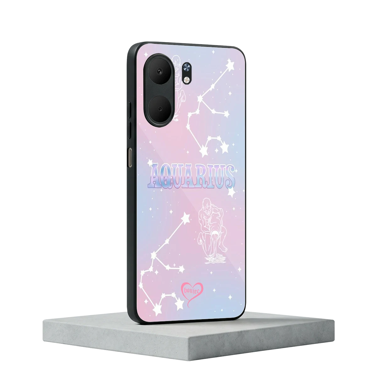 Aquarius Aura oppo a5x 5g mobile cover | shockproof glass phone case