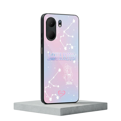 Aquarius Aura oppo a5x 5g mobile cover | shockproof glass phone case
