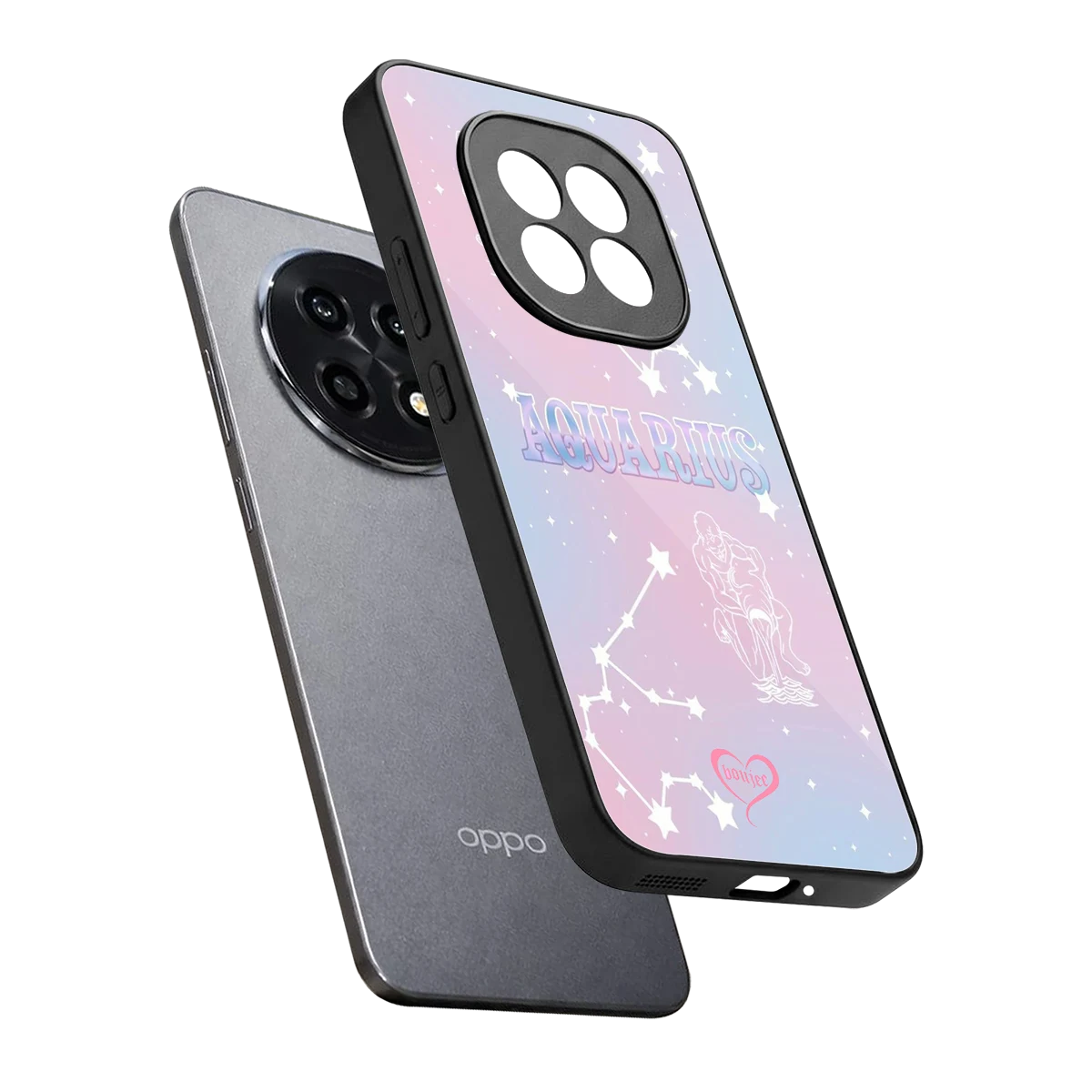 Aquarius Aura sleek oppo f29 pro 5g cover with tempered glass back and TPU edges
