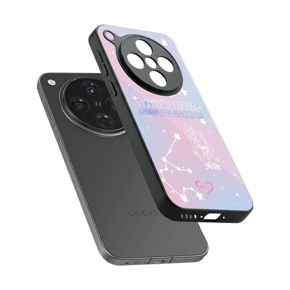 Aquarius Aura sleek oppo find x8 cover with tempered glass back and TPU edges