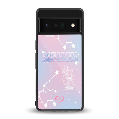 Aquarius Aura back phone cover | glass case for google pixel 6 pro