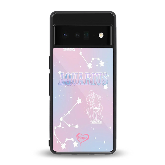 Aquarius Aura back phone cover | glass case for google pixel 6 pro
