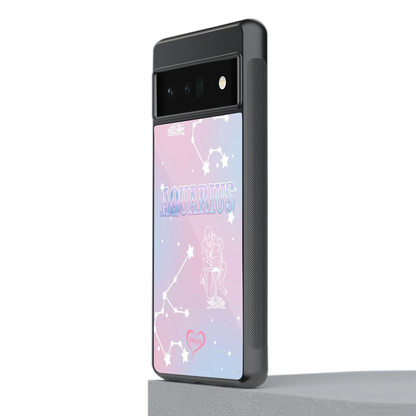 Aquarius Aura stylish phone case for google pixel 6 pro | glossy glass and slim fit