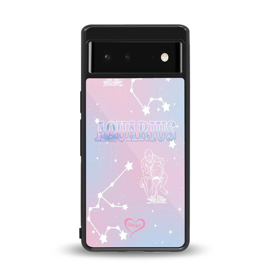 Aquarius Aura back phone cover | glass case for google pixel 6