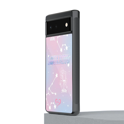Aquarius Aura stylish phone case for google pixel 6 | glossy glass and slim fit