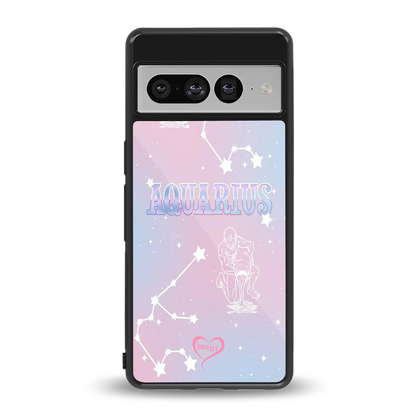 Aquarius Aura back phone cover | glass case for google pixel 7 pro
