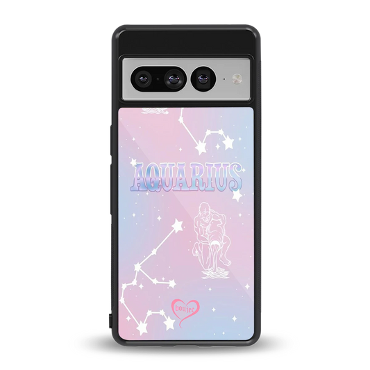 Aquarius Aura back phone cover | glass case for google pixel 7 pro