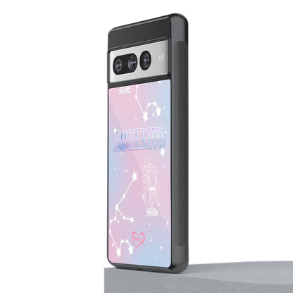 Aquarius Aura stylish phone case for google pixel 7 pro | glossy glass and slim fit