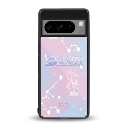 Aquarius Aura back phone cover | glass case for google pixel 8 pro