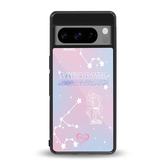 Aquarius Aura back phone cover | glass case for google pixel 8 pro