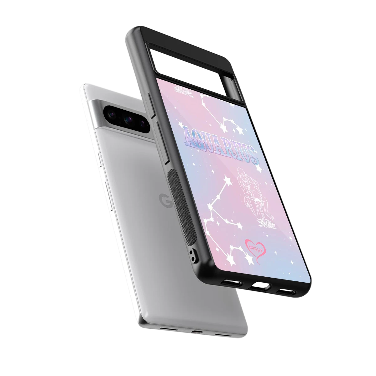 Aquarius Aura sleek google pixel 8 pro cover with tempered glass back and TPU edges