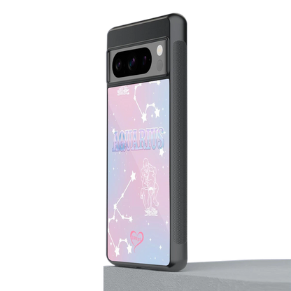 Aquarius Aura stylish phone case for google pixel 8 pro | glossy glass and slim fit