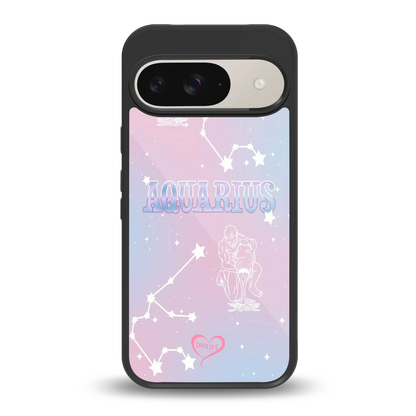 Aquarius Aura back phone cover | glass case for google pixel 9