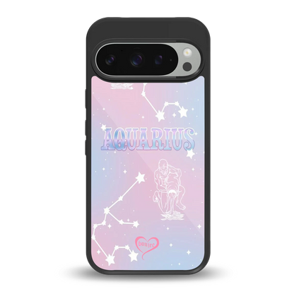Aquarius Aura back phone cover | glass case for google pixel 9 pro xl