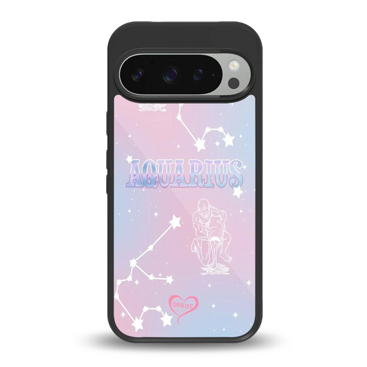 Aquarius Aura back phone cover | glass case for google pixel 9 pro xl