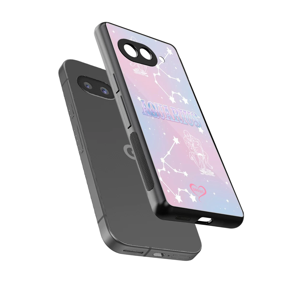 Aquarius Aura sleek google pixel 10a cover with tempered glass back and TPU edges