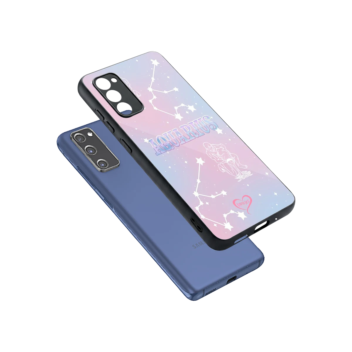 Aquarius Aura sleek samsung galaxy s20 fe cover with tempered glass back and TPU edges