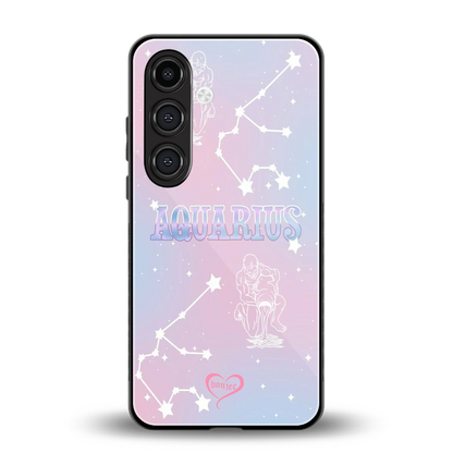 Aquarius Aura back phone cover | glass case for samsung galaxy s24 plus