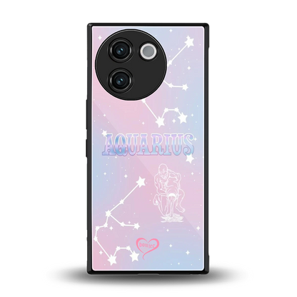 Aquarius Aura back phone cover | glass case for vivo v30e