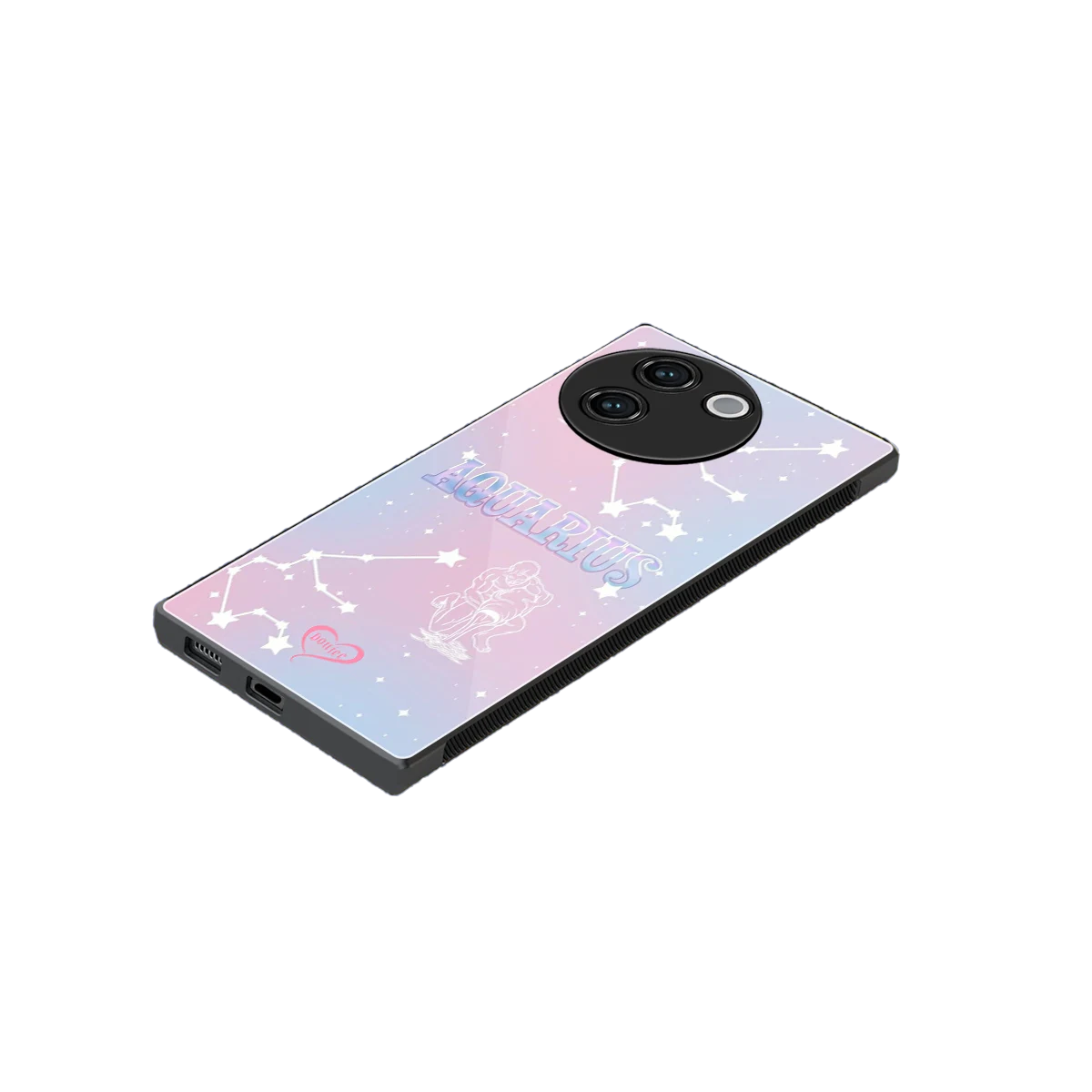 Aquarius Aura stylish phone case for vivo v30e | glossy glass and slim fit