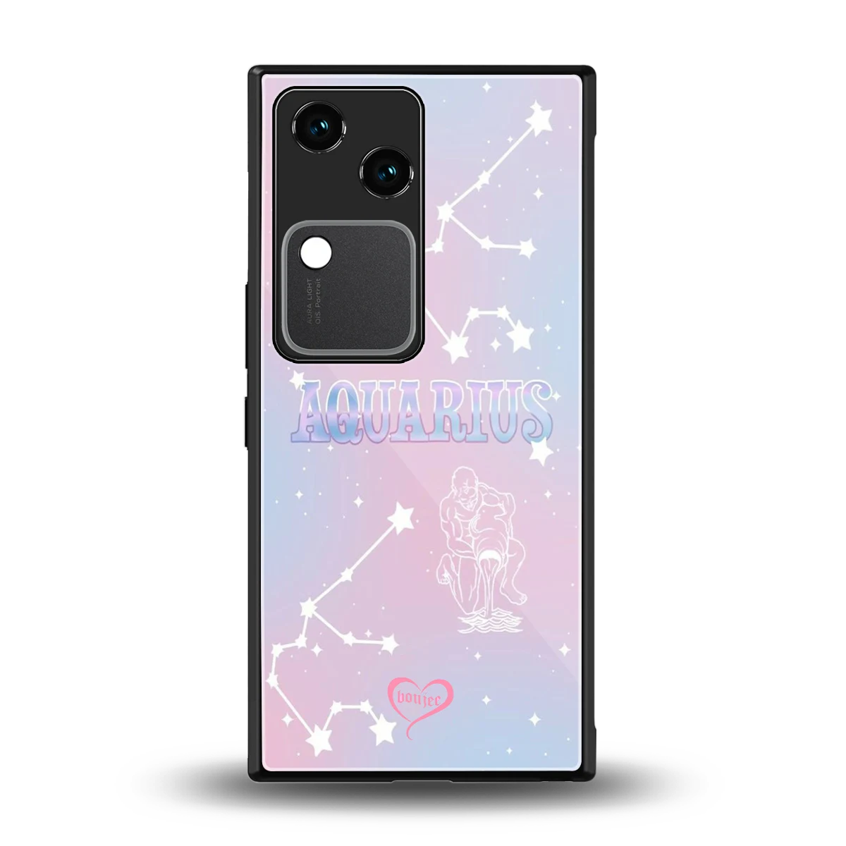 Aquarius Aura back phone cover | glass case for vivo v30
