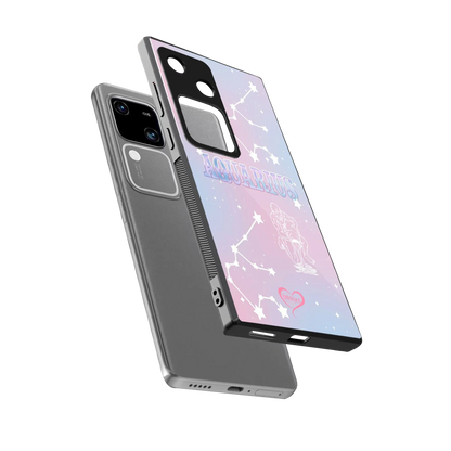 Aquarius Aura sleek vivo v30 cover with tempered glass back and TPU edges