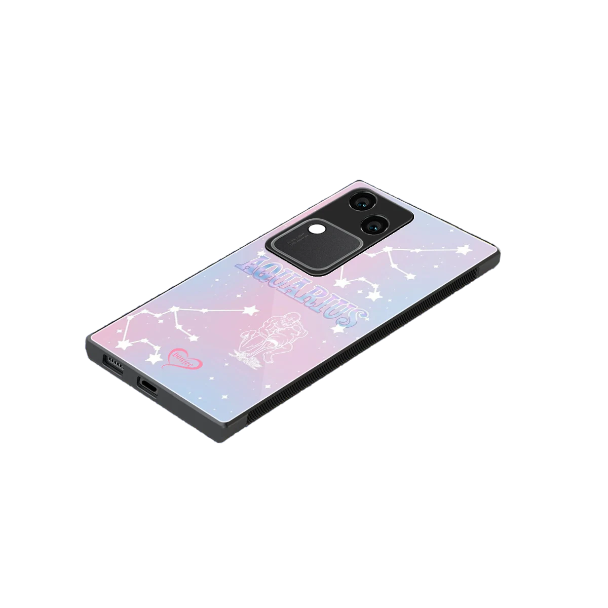 Aquarius Aura stylish phone case for vivo v30 | glossy glass and slim fit