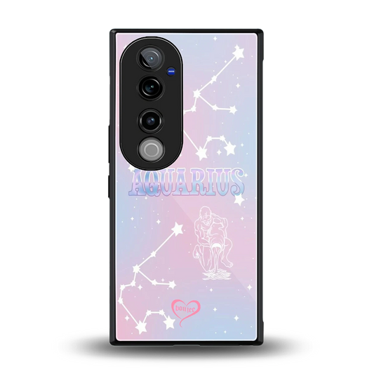 Aquarius Aura back phone cover | glass case for vivo v40 pro