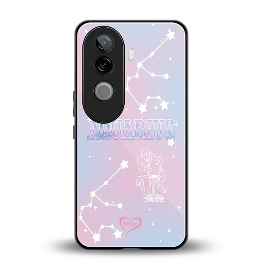 Aquarius Aura back phone cover | glass case for vivo v40e