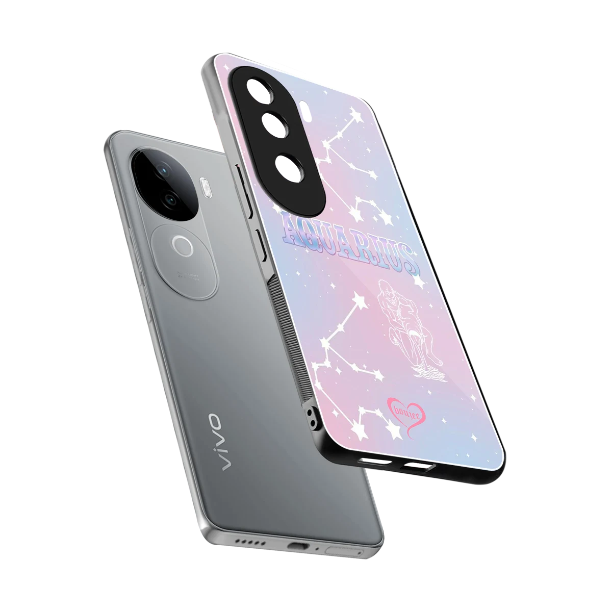 Aquarius Aura sleek vivo v40e cover with tempered glass back and TPU edges