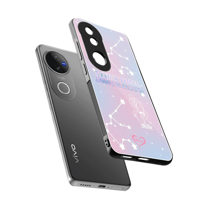 Aquarius Aura sleek vivo v50 cover with tempered glass back and TPU edges