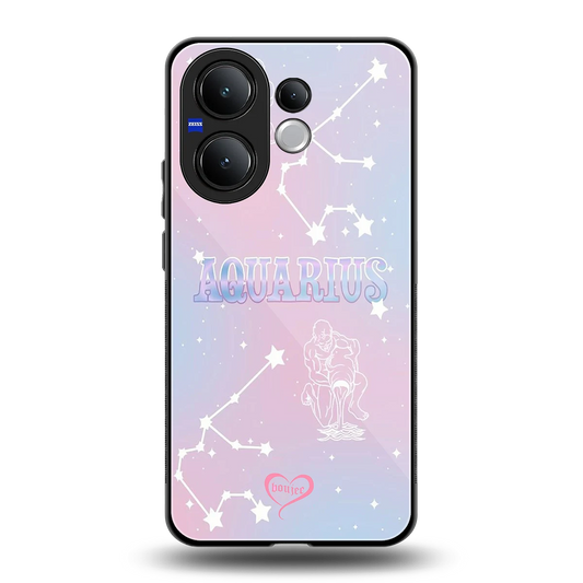 Aquarius Aura back phone cover | glass case for vivo v60