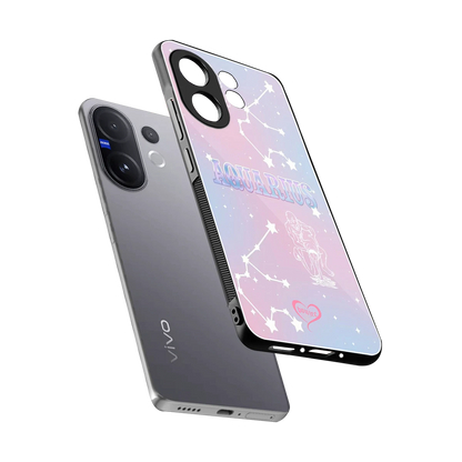 Aquarius Aura sleek vivo v60 cover with tempered glass back and TPU edges