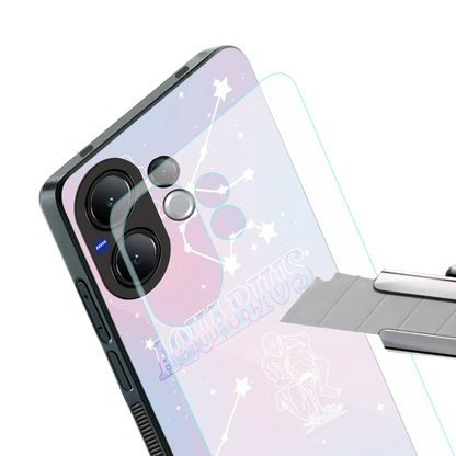 Aquarius Aura stylish phone case for vivo v60 | glossy glass and slim fit
