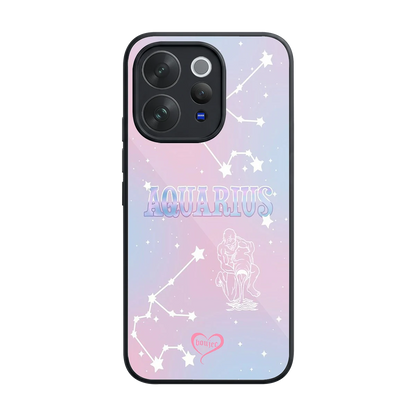 Aquarius Aura back phone cover | glass case for vivo v70 elite