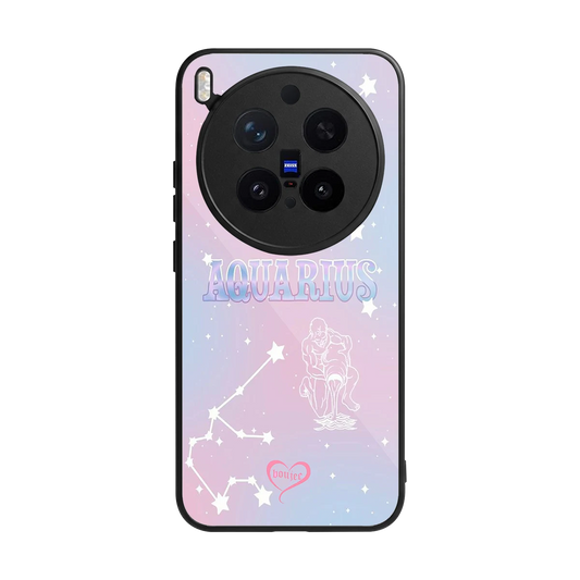 Aquarius Aura back phone cover | glass case for vivo x300 pro