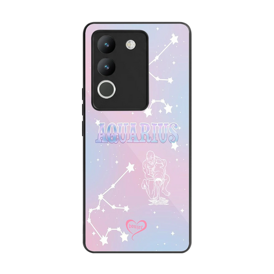 Aquarius Aura back phone cover | glass case for vivo y200 5g