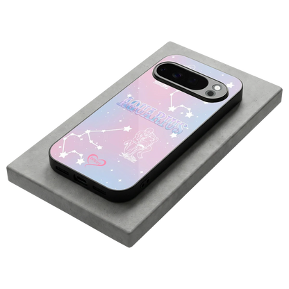 Aquarius Aura stylish phone case for google pixel 10 pro | glossy glass and slim fit