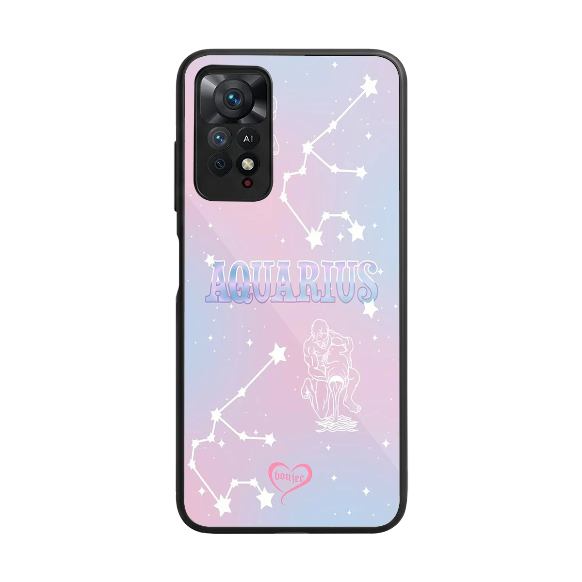 Aquarius Aura back phone cover | glass case for redmi note 11 pro