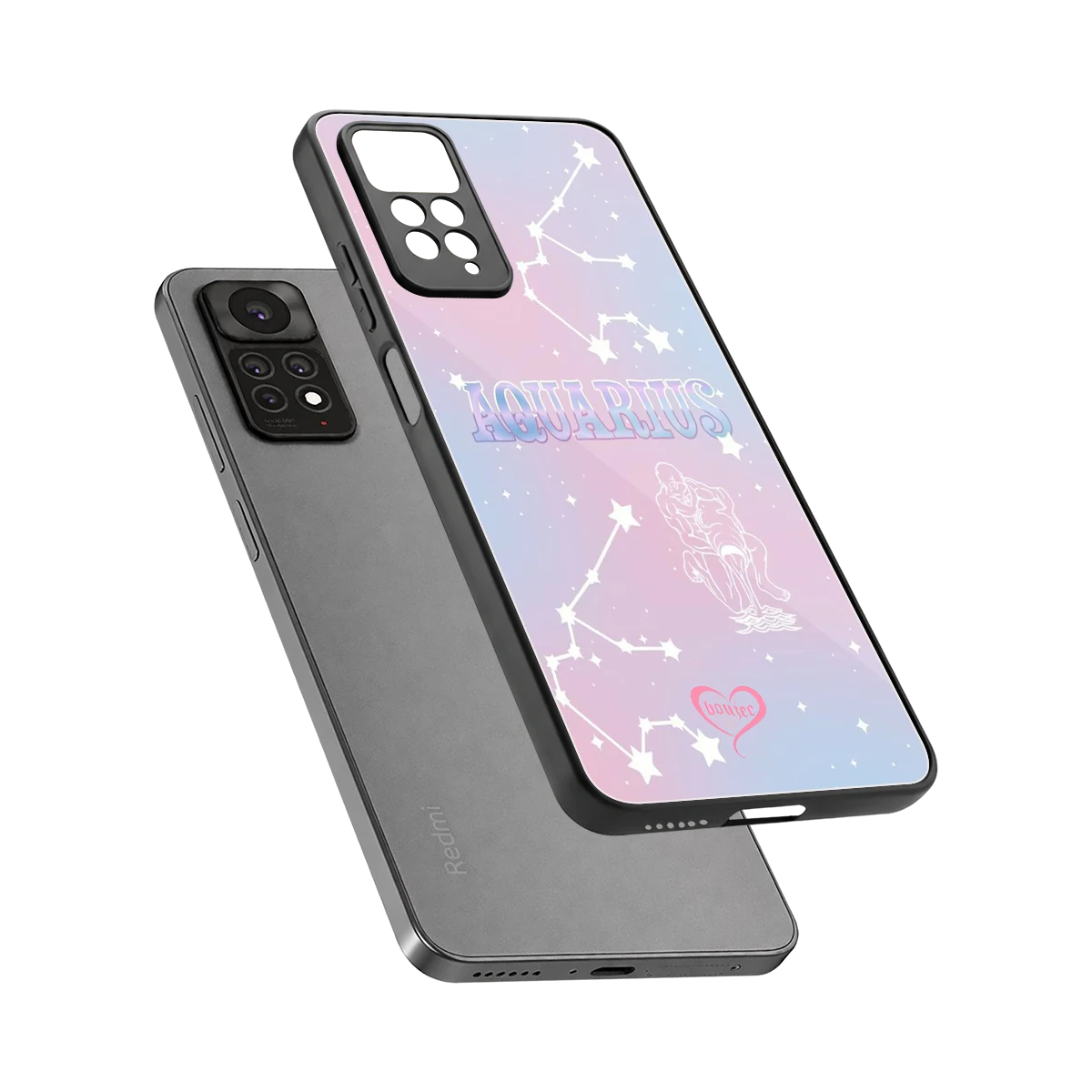 Aquarius Aura sleek redmi note 11 pro cover with tempered glass back and TPU edges