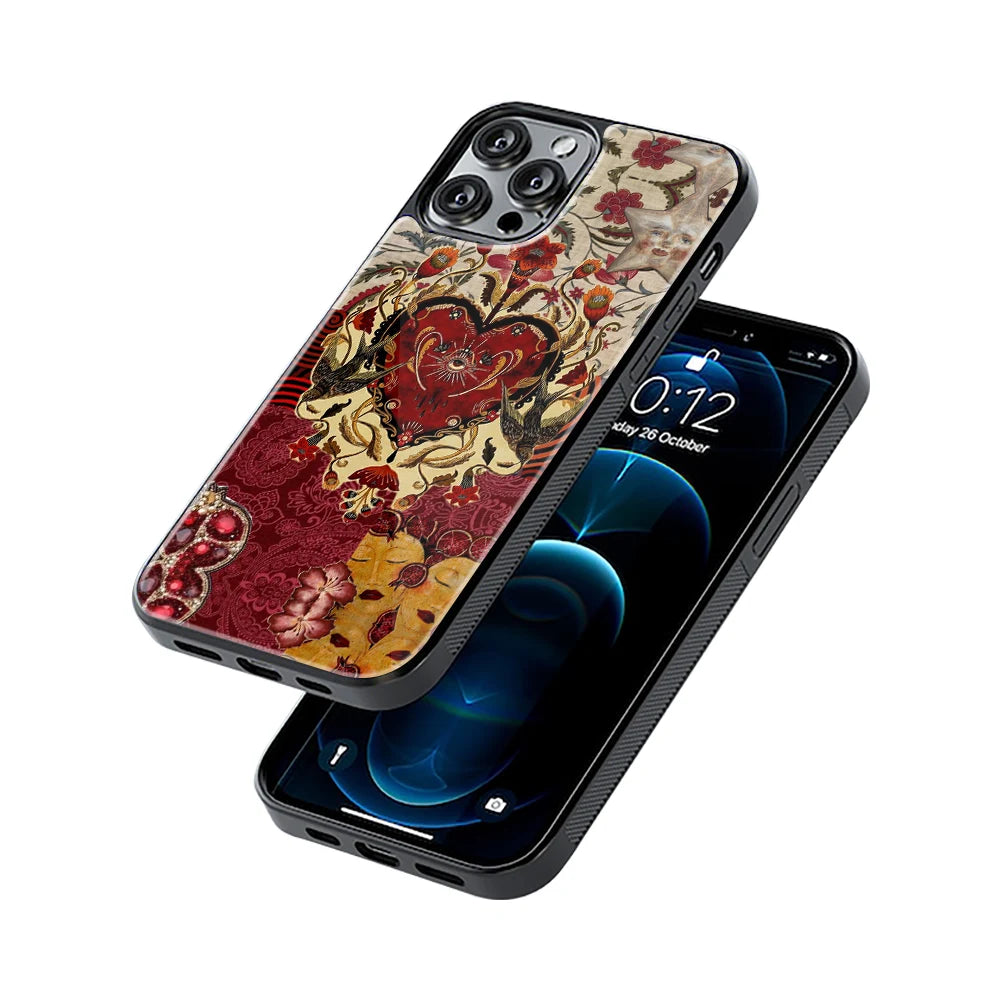 Protective Glass Back Phone Case Compatible with iPhone, Samsung, OnePlus, Pixel & More