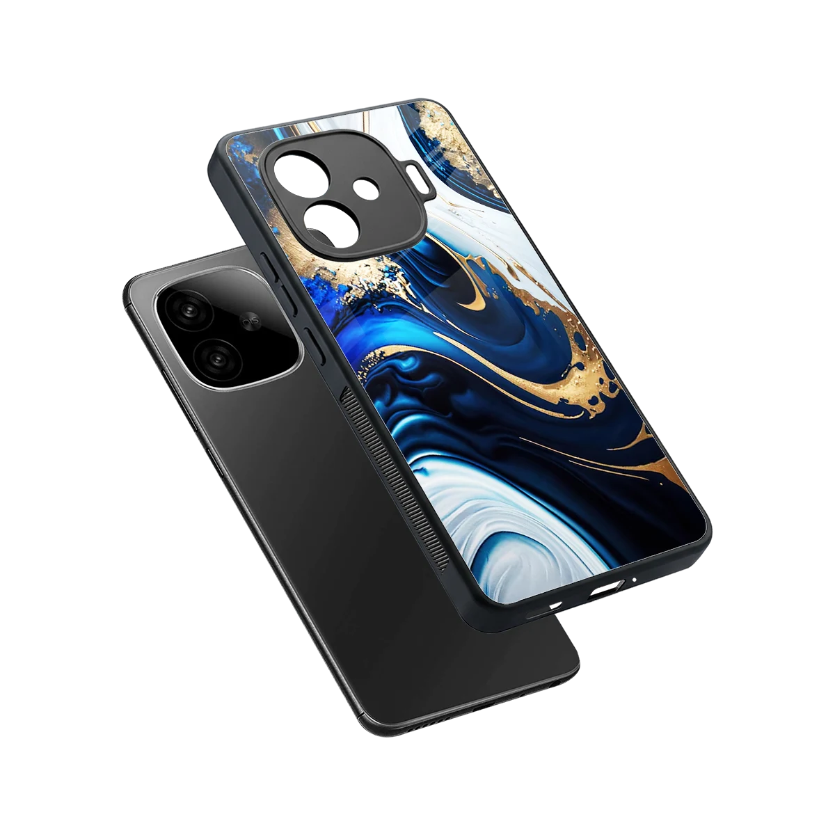 Arctic Flow sleek iqoo neo 10r 5g cover with tempered glass back and TPU edges