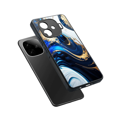 Arctic Flow sleek iqoo neo 10r 5g cover with tempered glass back and TPU edges