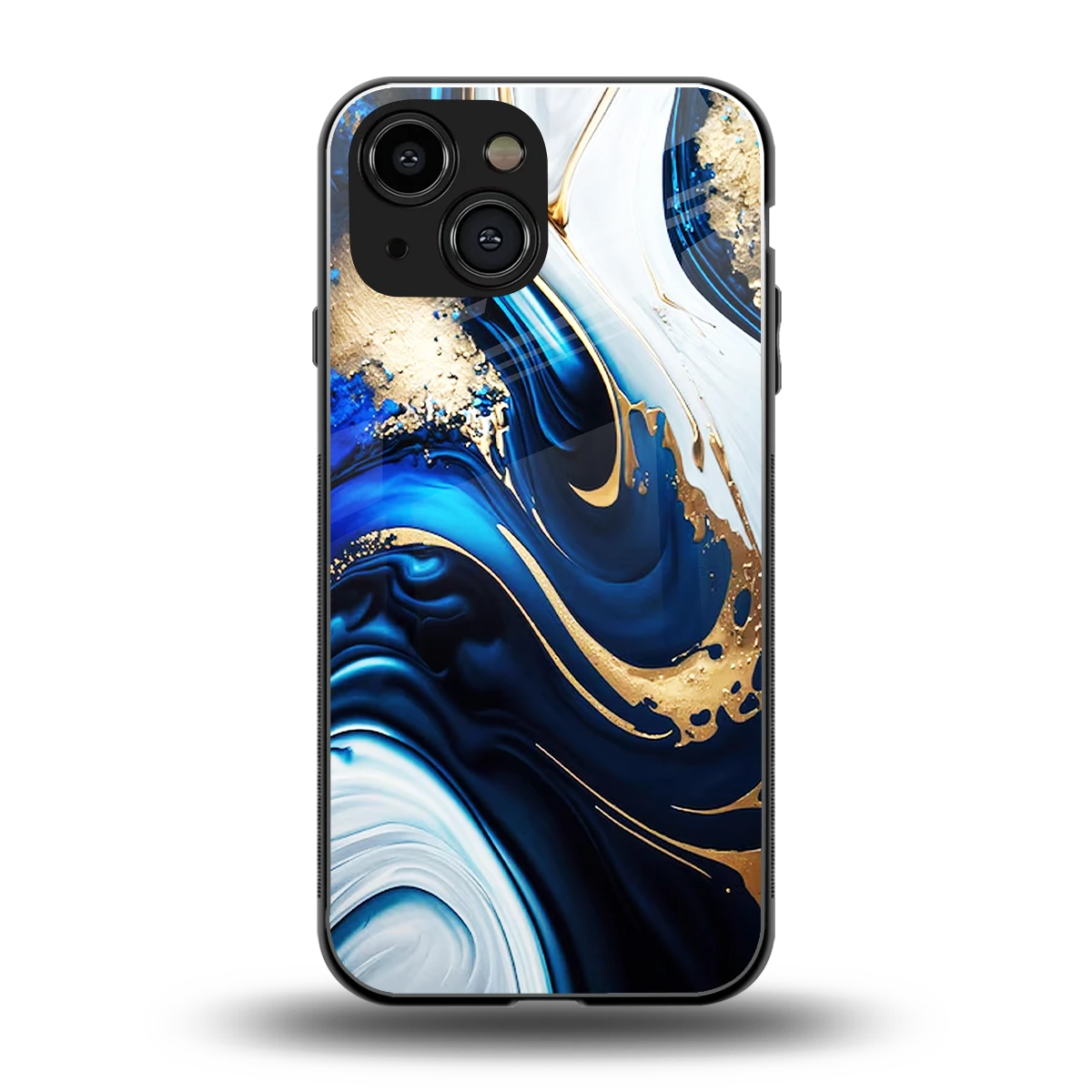 Arctic Flow back phone cover | glass case for iphone 13 mini