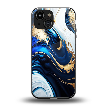 Arctic Flow back phone cover | glass case for iphone 13 mini