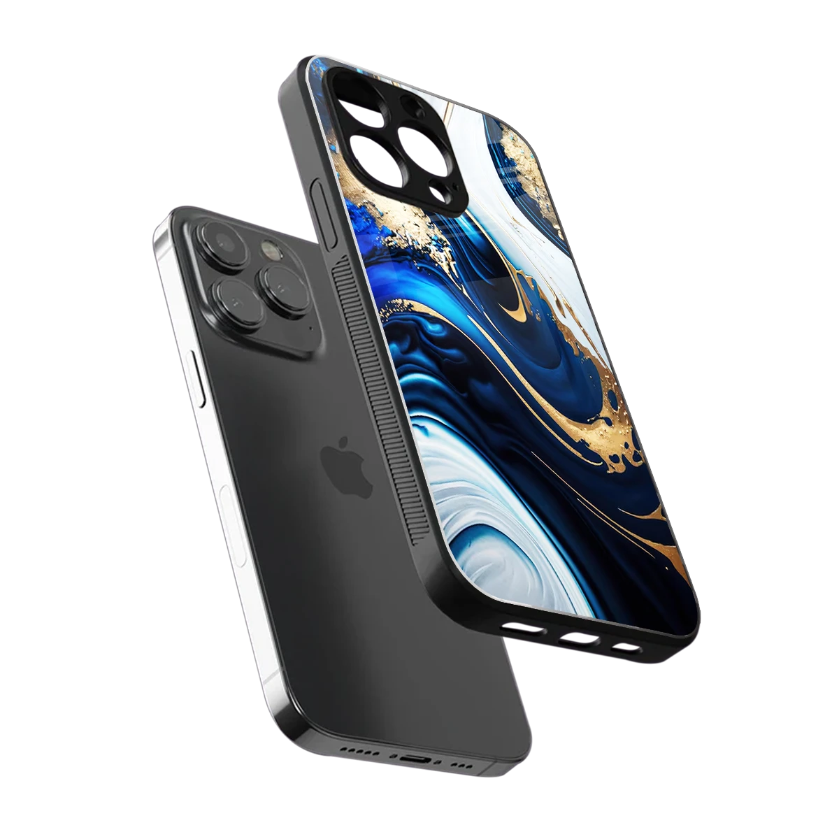 Arctic Flow sleek iphone 13 pro cover with tempered glass back and TPU edges