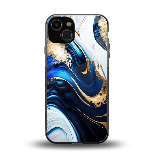 Arctic Flow back phone cover | glass case for iphone 14